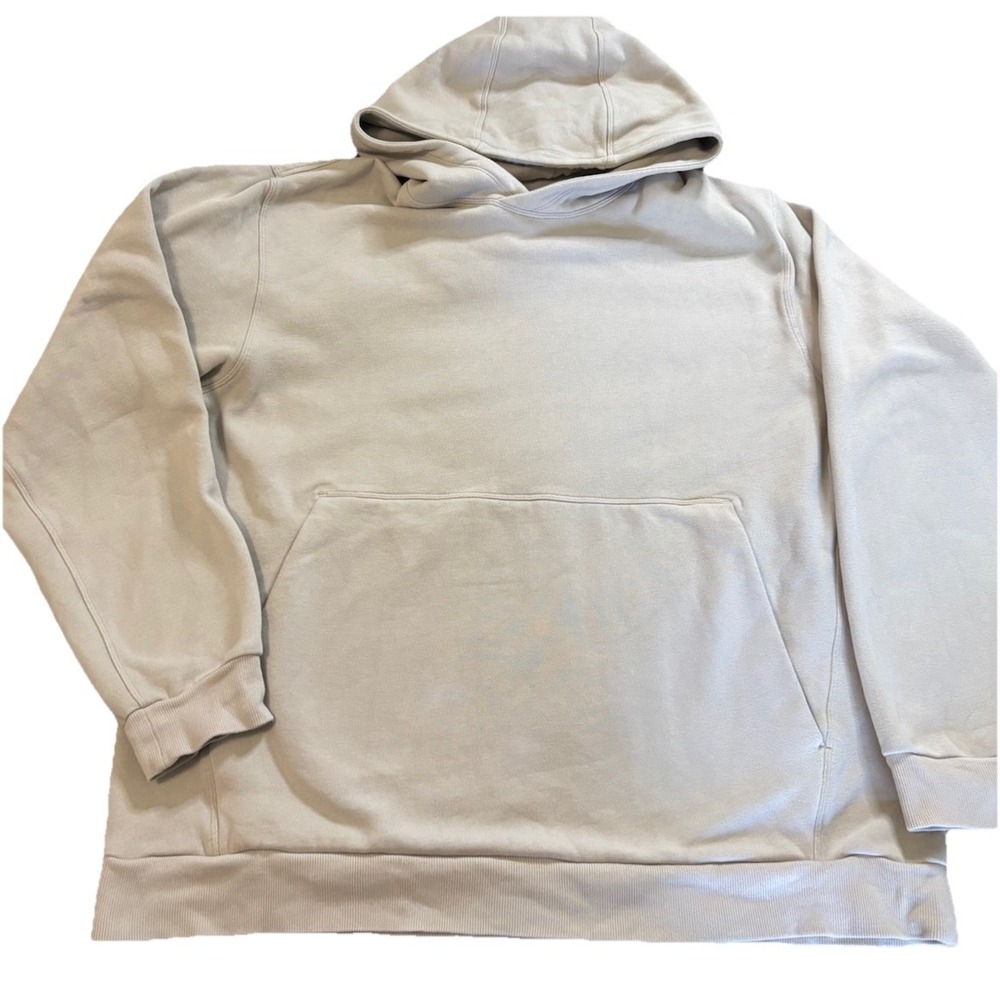 Lululemon Steady State Hoodie Mens XL Tan Khaki Pullover Sweatshirt Relaxed